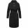 Navahoo Samtrose Damen Mantel mit Stehkragen N051 Schwarz-Größe M - Gr. 38