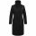 Navahoo Samtrose Damen Mantel mit Stehkragen N051 Schwarz-Größe 3XL - Gr. 46