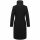 Navahoo Samtrose Damen Mantel mit Stehkragen N051 Schwarz-Größe 3XL - Gr. 46