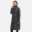 Navahoo Samtrose Damen Mantel mit Stehkragen N051 Anthrazit-Größe S - Gr. 36