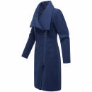 Navahoo Samtrose Damen Mantel mit Stehkragen N051 Navy-Größe XXL - Gr. 44