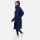Navahoo Samtrose Damen Mantel mit Stehkragen N051 Navy-Größe XXL - Gr. 44