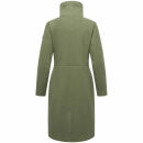 Navahoo Samtrose Damen Mantel mit Stehkragen N051 Olive Leaf-Größe XS - Gr. 34