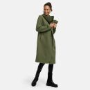 Navahoo Samtrose Damen Mantel mit Stehkragen N051 Olive Leaf-Größe XS - Gr. 34