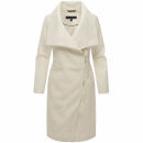 Navahoo Samtrose Damen Mantel mit Stehkragen N051 Offwhite-Größe XS - Gr. 34