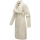 Navahoo Samtrose Damen Mantel mit Stehkragen N051 Offwhite-Größe XS - Gr. 34