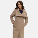 Navahoo Samtrose Damen Mantel mit Stehkragen N051 Taupe Grey-Größe 3XL - Gr. 46