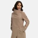 Navahoo Samtrose Damen Mantel mit Stehkragen N051 Taupe Grey-Größe 3XL - Gr. 46