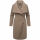 Navahoo Samtrose Damen Mantel mit Stehkragen N051 Taupe Grey-Größe 3XL - Gr. 46