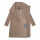 Navahoo Samtrose Damen Mantel mit Stehkragen N051 Taupe Grey-Größe 3XL - Gr. 46