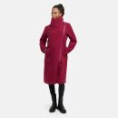 Navahoo Samtrose Damen Mantel mit Stehkragen N051 Berry Wine-Größe S - Gr. 36