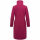 Navahoo Samtrose Damen Mantel mit Stehkragen N051 Berry Wine-Größe S - Gr. 36