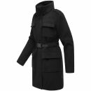 Marikoo Tanokoo Damen Winter Mantel N053 Schwarz-Größe XS - Gr. 34