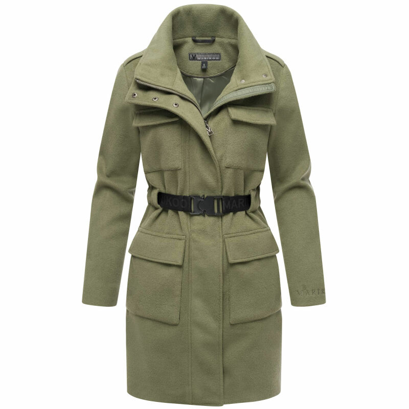 Marikoo Tanokoo Damen Winter Mantel N053 Olive Leaf-Größe XXL - Gr. 44
