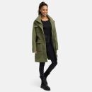 Marikoo Tanokoo Damen Winter Mantel N053 Olive Leaf-Größe XXL - Gr. 44
