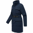 Marikoo Tanokoo Damen Winter Mantel N053 Navy-Größe S - Gr. 36