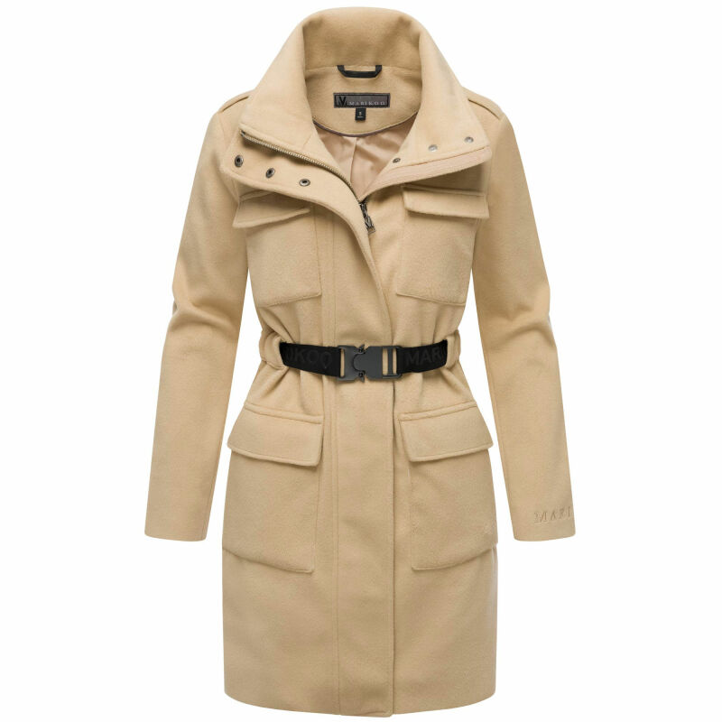 Marikoo Tanokoo Damen Winter Mantel N053 Beige-Größe M - Gr. 38