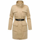 Marikoo Tanokoo Damen Winter Mantel N053 Beige-Größe M - Gr. 38