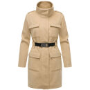 Marikoo Tanokoo Damen Winter Mantel N053 Beige-Größe XXL - Gr. 44
