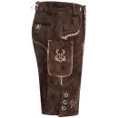 A. Salvarini Herren Trachten Lederhose AS451 Dunkelbraun-Gr. 50