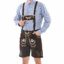 A. Salvarini Herren Trachten Lederhose AS451 Dunkelbraun-Gr. 54