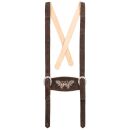A. Salvarini Herren Trachten Lederhose AS451 Dunkelbraun-Gr. 56