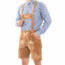 A. Salvarini Herren Trachten Lederhose AS451 Hellbraun-Gr. 54
