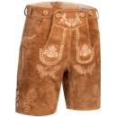 A. Salvarini Herren Trachten Lederhose AS451 Hellbraun-Gr. 54