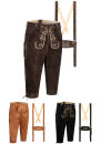 A. Salvarini Herren Trachten Lederhose Kniebundlederhose...