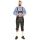 A. Salvarini Herren Trachten Lederhose Kniebundlederhose AS450 Dunkelbraun-Gr. 50