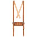 A. Salvarini Herren Trachten Lederhose Kniebundlederhose AS450 Hellbraun-Gr. 54