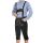A. Salvarini Herren Trachten Lederhose Kniebundlederhose AS450 Schwarz-Gr. 50