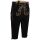 A. Salvarini Herren Trachten Lederhose Kniebundlederhose AS450 Schwarz-Gr. 50