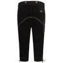 A. Salvarini Herren Trachten Lederhose Kniebundlederhose AS450 Schwarz-Gr. 52