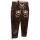 A. Salvarini Herren Trachten Lederhose Kniebundlederhose AS452 Dunkelbraun-Gr. 48