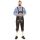 A. Salvarini Herren Trachten Lederhose Kniebundlederhose AS452 Dunkelbraun-Gr. 52