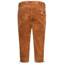 A. Salvarini Herren Trachten Lederhose Kniebundlederhose AS452 Hellbraun-Gr. 48