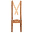 A. Salvarini Herren Trachten Lederhose Kniebundlederhose AS452 Hellbraun-Gr. 48