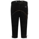 A. Salvarini Herren Trachten Lederhose Kniebundlederhose AS452 Schwarz-Gr. 58
