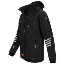 Arctic Seven Herren Softshelljacke O-301 Schwarz-Orange Größe XXXXL - Gr. 4XL