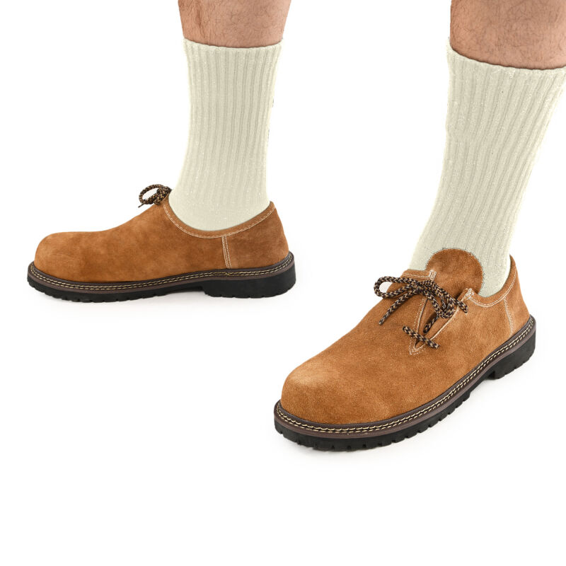 A. Salvarini Herren Trachtenschuhe AS453 Hellbraun-Größe 40 - Gr.40