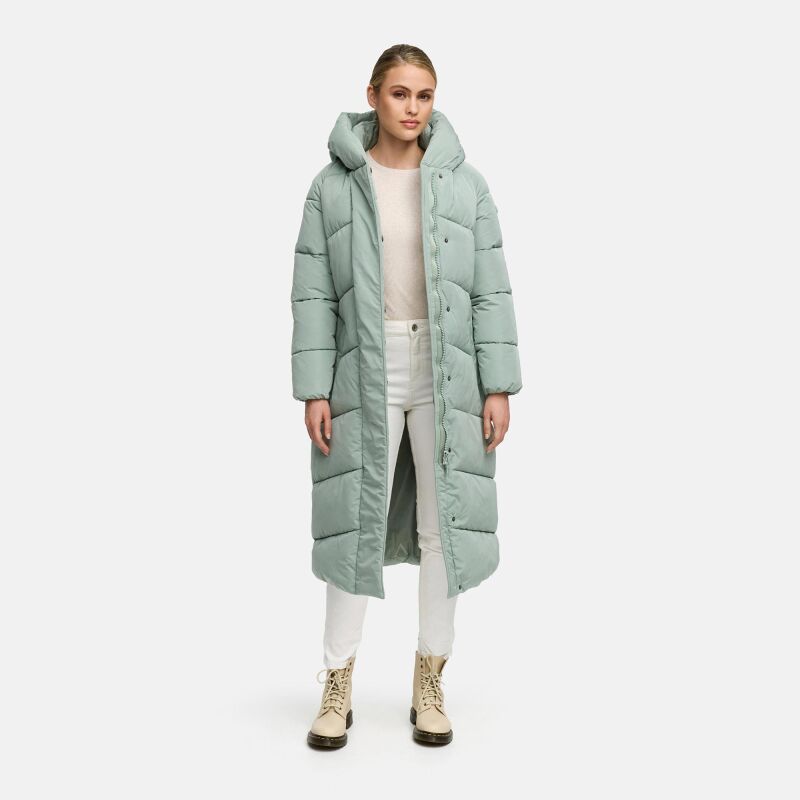Navahoo Eisblick Damen Winter Steppmantel N060 Smokey Mint-Größe XL - Gr. 42