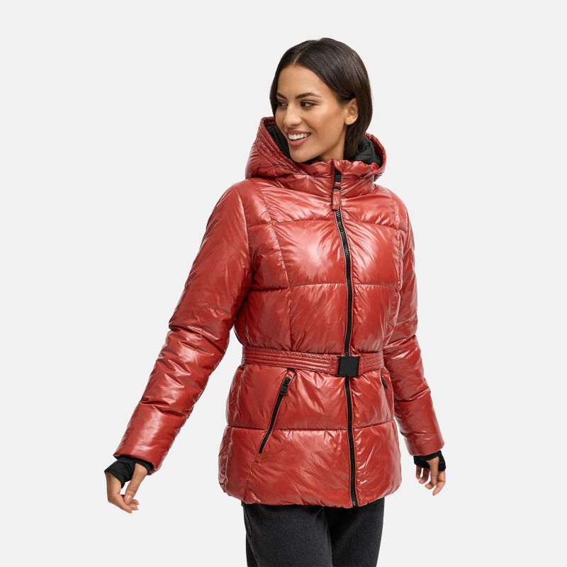 Navahoo Eisglanz Damen Winter Steppjacke N061 Dark Terracotta Größe XS - Gr. 34