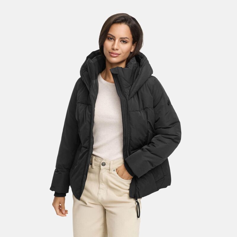 Navahoo Flüsterfee Damen Winter Jacke N066 Schwarz-Größe XXXL - Gr. 46