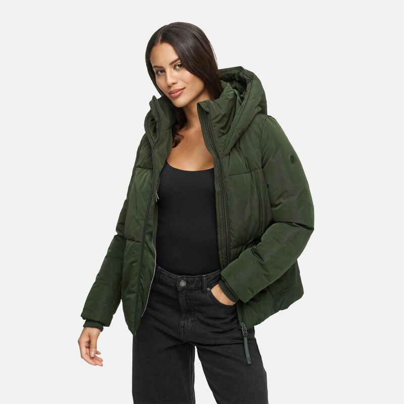Navahoo Flüsterfee Damen Winter Jacke N066 Dark Olive-Größe S - Gr. 36