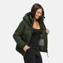 Navahoo Flüsterfee Damen Winter Jacke N066 Dark Olive-Größe S - Gr. 36