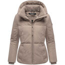 Navahoo Flüsterfee Damen Winter Jacke N066 Taupe Grey-Größe M - Gr. 38
