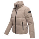 Navahoo Frostherz Damen Winter Steppjacke N067 Taupe Grey Größe L - Gr. 40