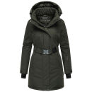 Navahoo Frostkuss Damen Winter Parka Jacke N068 Dark Olive-Größe S - Gr. 36