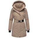 Navahoo Frostkuss Damen Winter Parka Jacke N068 Taupe Grey-Größe M - Gr. 38